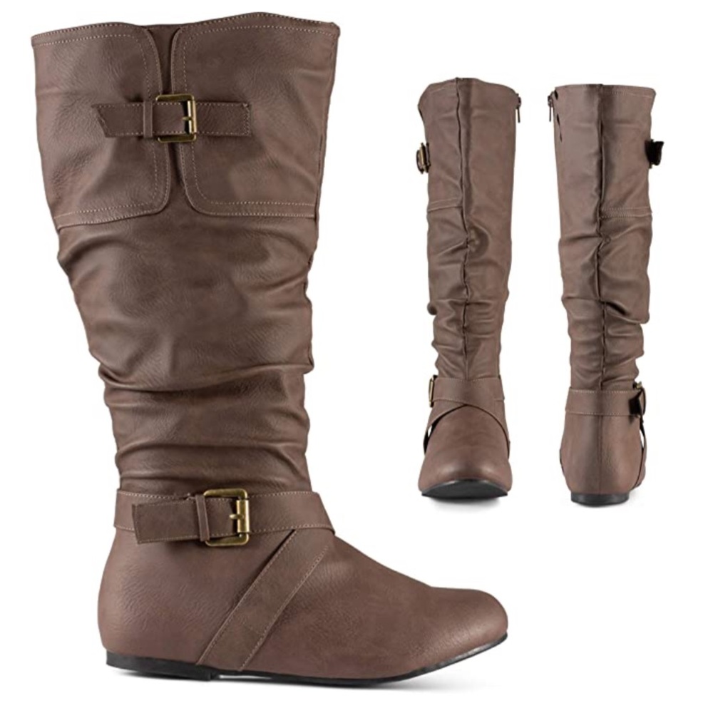 👢NWT Brown zip up Boots/size 7W👢